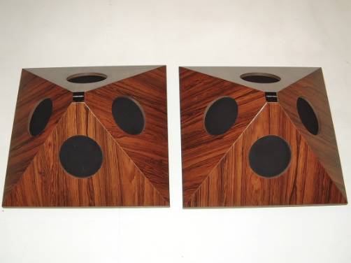 Pair of vintage speakers, rosewood, Toshiba, 1970`s ca, Japanese